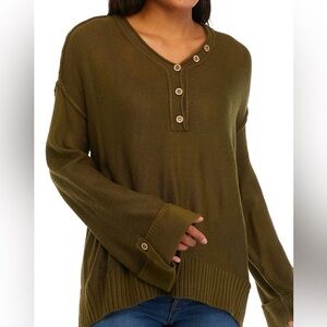 Wonderly Olive Green Crew Neck Sweater